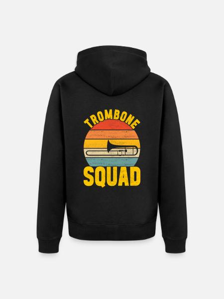 Posaune Trombone - Unisex Premium Organic Zip Hoodie - black