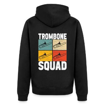 Posaune Trombone - Veste à capuche bio Premium Unisexe - noir - Dos - Nico (187cm)