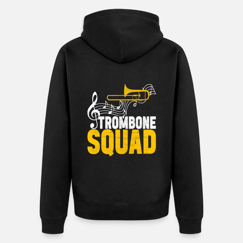 Posaune Trombone - Veste à capuche bio Premium Unisexe - noir