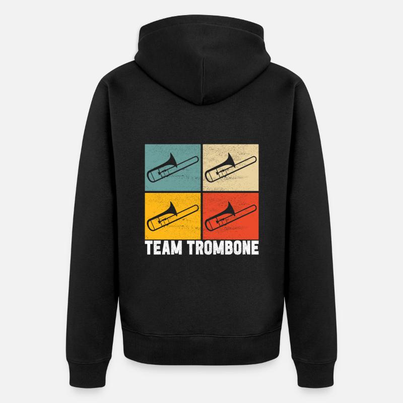 Posaune Trombone - Veste à capuche bio Premium Unisexe - noir