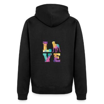Boerboel Love - Veste à capuche bio Premium Unisexe - noir - Dos - Nico (187cm)