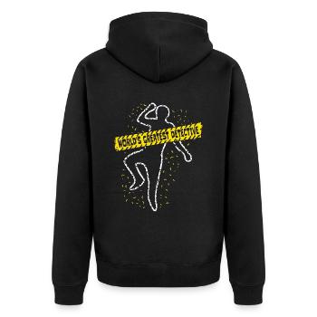Detective World's Greatest Detective Fingerprint - Unisex Premium Organic Zip Hoodie - black - Back - Nico (187cm)
