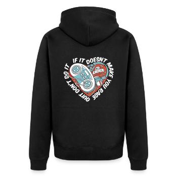 Gamer Gaming Rage - Unisex Premium Organic Zip Hoodie - black - Back - Nico (187cm)