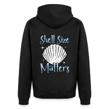La taille de la coquille est importante Collection de coquillages Beachcomb - Veste à capuche bio Premium Unisexe - noir - Dos - Nico (187cm)