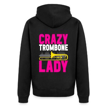 Posaune Trombone - Veste à capuche bio Premium Unisexe - noir - Dos - Nico (187cm)