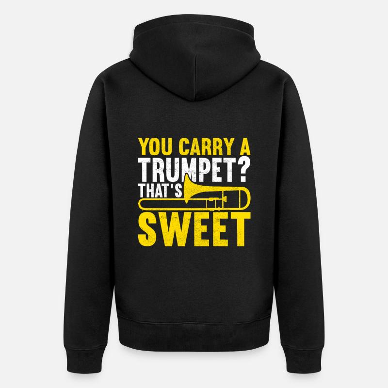 Posaune Trombone - Veste à capuche bio Premium Unisexe - noir