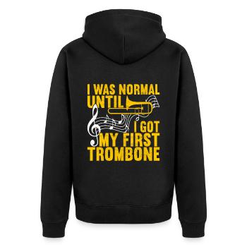 Posaune Trombone - Veste à capuche bio Premium Unisexe - noir - Dos - Nico (187cm)