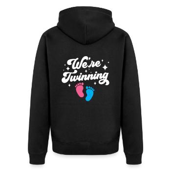 Gemini Gemini Humor Sarcastic Funny - Unisex Premium Organic Zip Hoodie - black - Back - Nico (187cm)