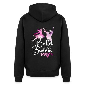Ballet Dancer Dance Girl Ballerina - Unisex Premium Bio Zip Hoodie - Schwarz - Hinten - Nico (187cm)