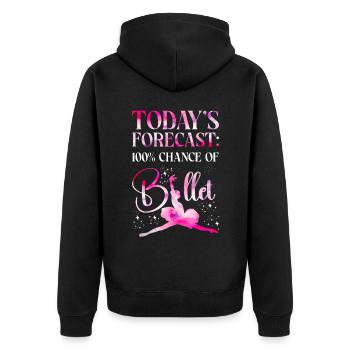 Ballet Danseuse Danse Ballerine - Veste à capuche bio Premium Unisexe - noir - Dos - Nico (187cm)