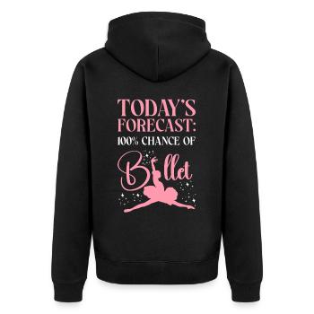 Ballet Danseuse Danse Ballerine - Veste à capuche bio Premium Unisexe - noir - Dos - Nico (187cm)