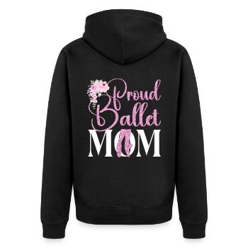 Ballet Dancer Dance Girl Ballerina - Unisex Premium Bio Zip Hoodie - Schwarz - Hinten - Nico (187cm)