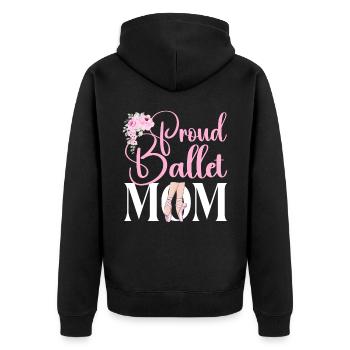 Ballet Dancer Dance Girl Ballerina - Unisex Premium Bio Zip Hoodie - Schwarz - Hinten - Nico (187cm)