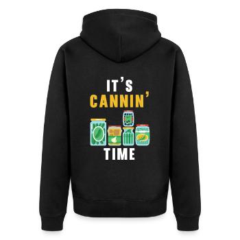 C’est le temps de mettre en conserve des contenants de contenants de nourriture en conserve - Veste à capuche bio Premium Unisexe - noir - Dos - Nico (187cm)