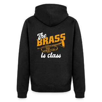 Fan train marching band brass - Unisex Premium Organic Zip Hoodie - black - Back - Nico (187cm)