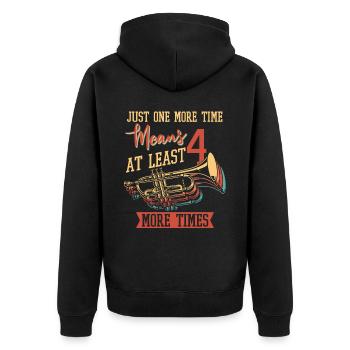 Fanfahrzug Spielmannzug Witzig - Unisex Premium Organic Zip Hoodie - black - Back - Nico (187cm)