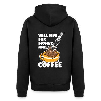 Plongée Plongeur Café Commercial Plongée - Veste à capuche bio Premium Unisexe - noir - Dos - Nico (187cm)