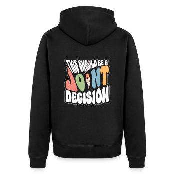 Décision conjointe - Costume hippie - Veste à capuche bio Premium Unisexe - noir - Dos - Nico (187cm)