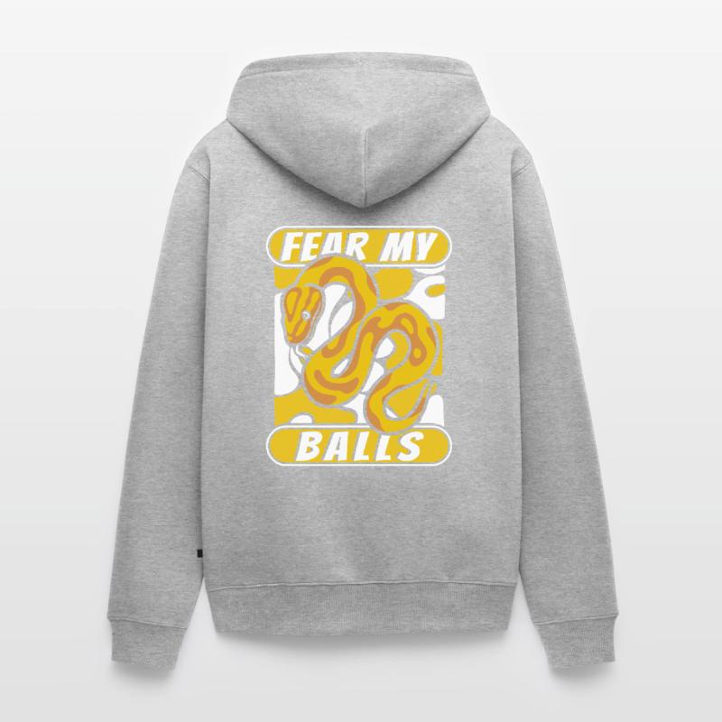 Fear My Balls Python Snake Banana Ball Python Veste à capuche bio Premium Unisexe
