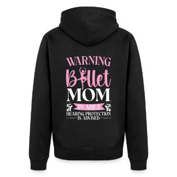 Ballet Dancer Dance Girl Ballerina - Unisex Premium Bio Zip Hoodie - Schwarz - Hinten - Nico (187cm)