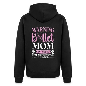 Ballet Dancer Dance Girl Ballerina - Unisex Premium Bio Zip Hoodie - Schwarz - Hinten - Nico (187cm)