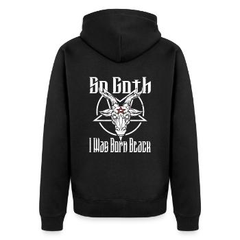 Satan Belzébuth Diable Gothique Pentagramme Mystique - Veste à capuche bio Premium Unisexe - noir - Dos - Nico (187cm)