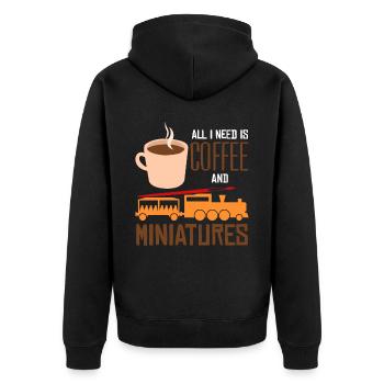 Modélisme modéliste ferroviaire - Veste à capuche bio Premium Unisexe - noir - Dos - Nico (187cm)