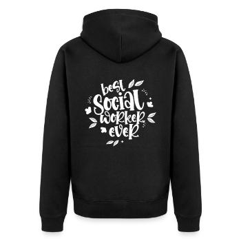 Meilleur travailleur social de tous les temps en travail social - Veste à capuche bio Premium Unisexe - noir - Dos - Nico (187cm)