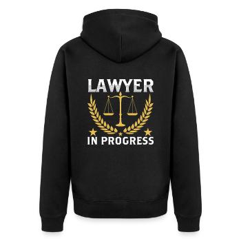 Lawyer Work in progress Lawyer Lawyer Law - Unisex Premium Organic Zip Hoodie - black - Back - Nico (187cm)