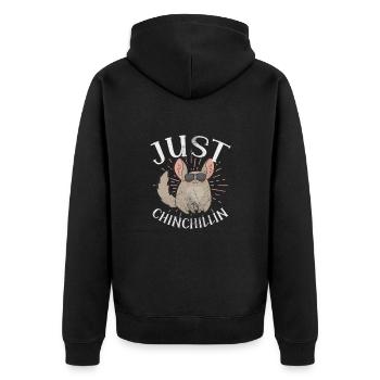 Chinchilla rongeur animal de compagnie rongeur cadeau - Veste à capuche bio Premium Unisexe - noir - Dos - Nico (187cm)