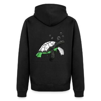 Demiromantique Fierté Flag Tortue de Mer Subt - Veste à capuche bio Premium Unisexe - noir - Dos - Nico (187cm)