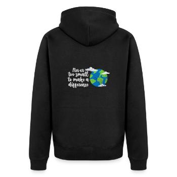 Climate Change Environment Earth Earth Gift - Unisex Premium Organic Zip Hoodie - black - Back - Nico (187cm)