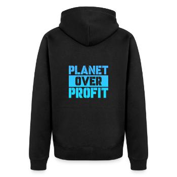 Changement climatique - Veste à capuche bio Premium Unisexe - noir - Dos - Nico (187cm)