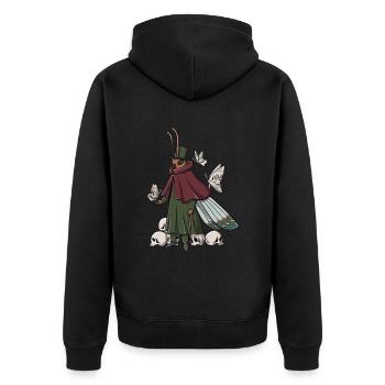 Emo Gothic Papillon Graphique - Veste à capuche bio Premium Unisexe - noir - Dos - Nico (187cm)