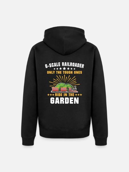 Gartenbahn Modellbahn Spur G - Unisex Premium Bio Zip Hoodie - Schwarz