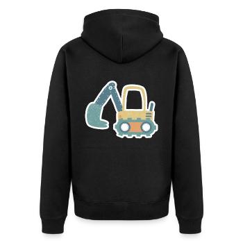 Pelle mignonne Enfants Garçons Filles - Veste à capuche bio Premium Unisexe - noir - Dos - Nico (187cm)