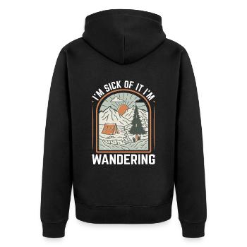 J’en ai marre que je rentre Wanderer Naturfreunde - Veste à capuche bio Premium Unisexe - noir - Dos - Nico (187cm)