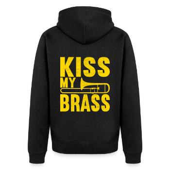 Posaune Trombone - Veste à capuche bio Premium Unisexe - noir - Dos - Nico (187cm)