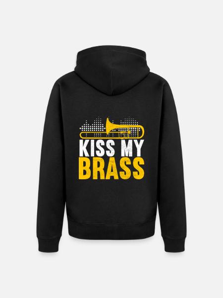 Posaune Trombone - Unisex Premium Organic Zip Hoodie - black