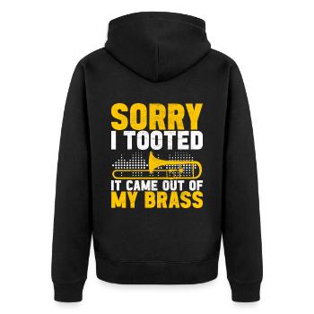 Posaune Trombone - Veste à capuche bio Premium Unisexe - noir - Dos - Nico (187cm)