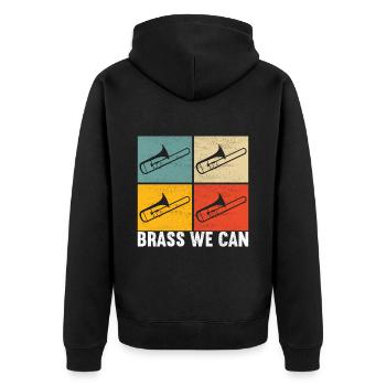 Posaune Trombone - Veste à capuche bio Premium Unisexe - noir - Dos - Nico (187cm)