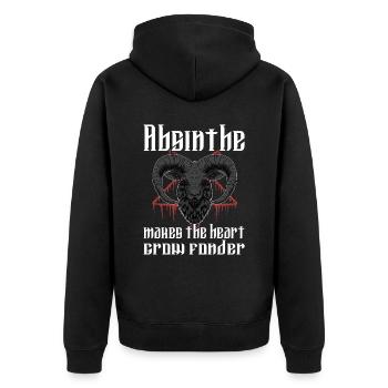 Satan Belzébuth Diable Gothique Pentagramme Mystique - Veste à capuche bio Premium Unisexe - noir - Dos - Nico (187cm)