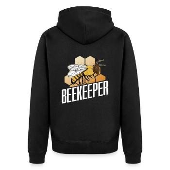 Apiculteurs Apiculteurs Apiculteurs Abeilles mellifères - Veste à capuche bio Premium Unisexe - noir - Dos - Nico (187cm)