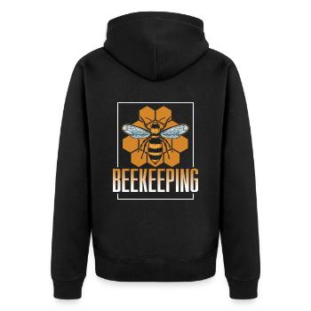 Apiculture, apiculteurs, apiculteurs, abeilles mellifères - Veste à capuche bio Premium Unisexe - noir - Dos - Nico (187cm)
