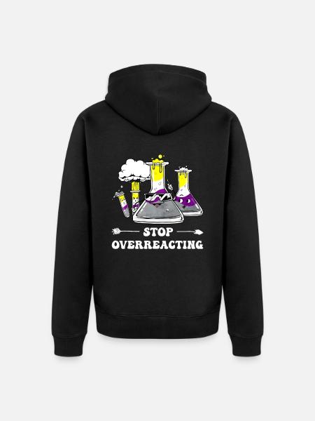 Non-Binary Pride Flag Chemistry Teacher - Unisex Premium Organic Zip Hoodie - black