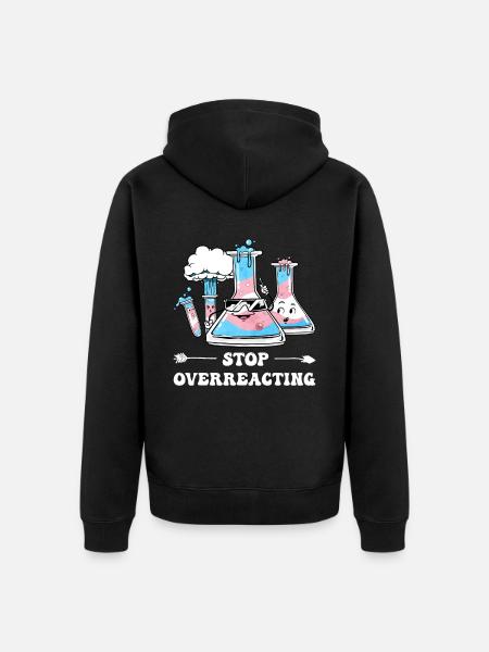 Transgender Trans Flag Science Teacher - Unisex Premium Organic Zip Hoodie - black