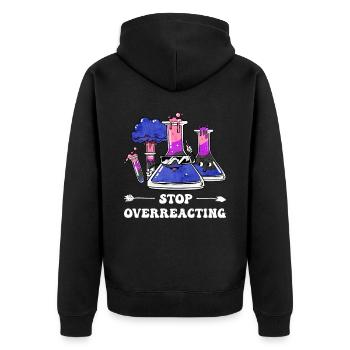 Gender Fluid Pride Flag Chemistry Teacher - Unisex Premium Organic Zip Hoodie - black - Back - Nico (187cm)