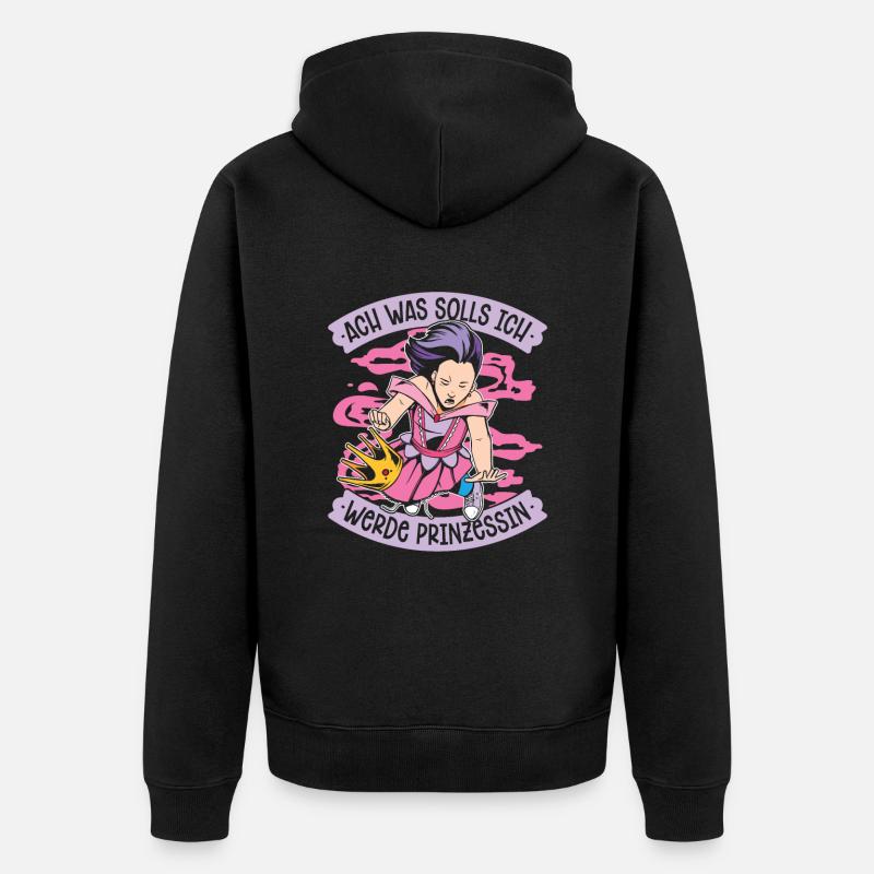 Princesse Crown - Veste à capuche bio Premium Unisexe - noir