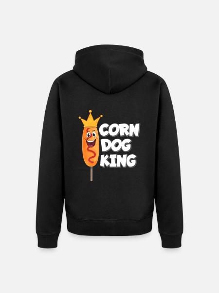 Roi des chiens de maïs - Veste à capuche bio Premium Unisexe - noir