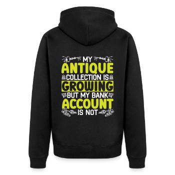Antiquing Antique Lover Antique Hunting Antiquer - Veste à capuche bio Premium Unisexe - noir - Dos - Nico (187cm)